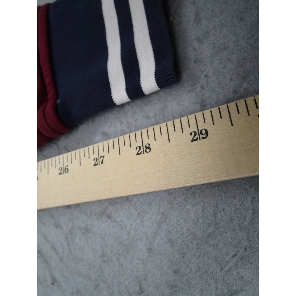 Polo Ralph Lauren Mens Varsity Jacket Burgundy Cotton Knit Letterman P Patch M
